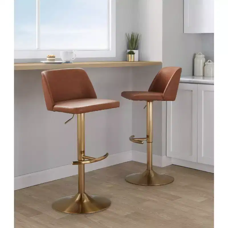 Adjustable Swivel Bar Stool