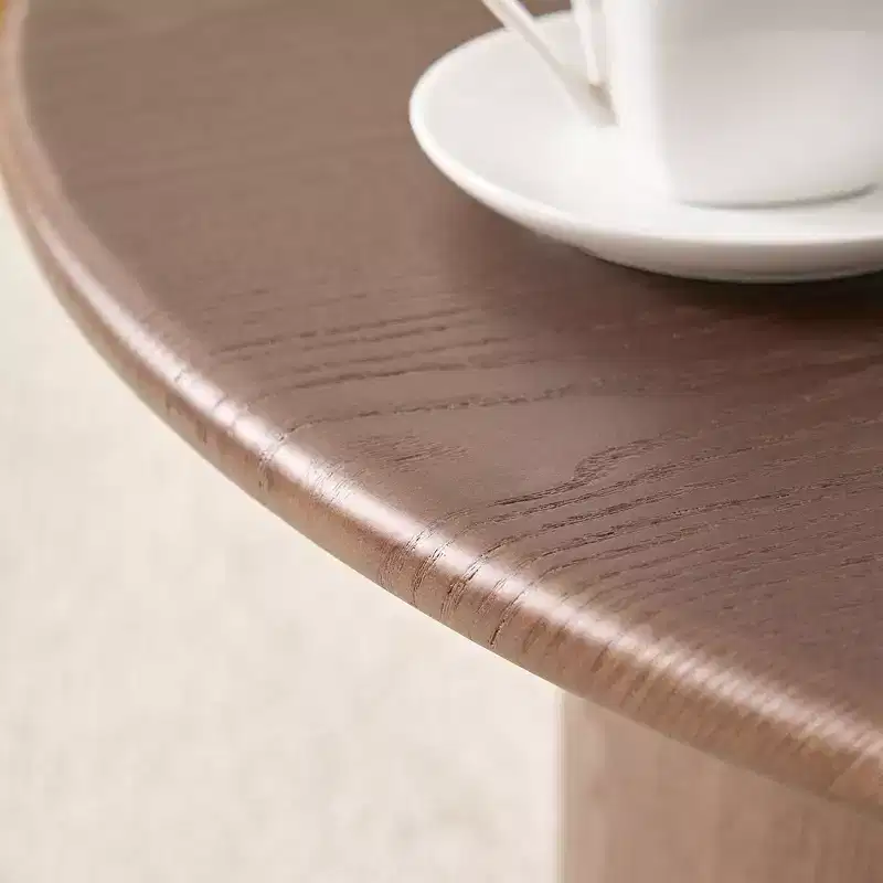JVNOXK Coffee Table Set of 2 ,MDF Round Coffee Table for Living Room ,Apartment,Leisure Area Walnut