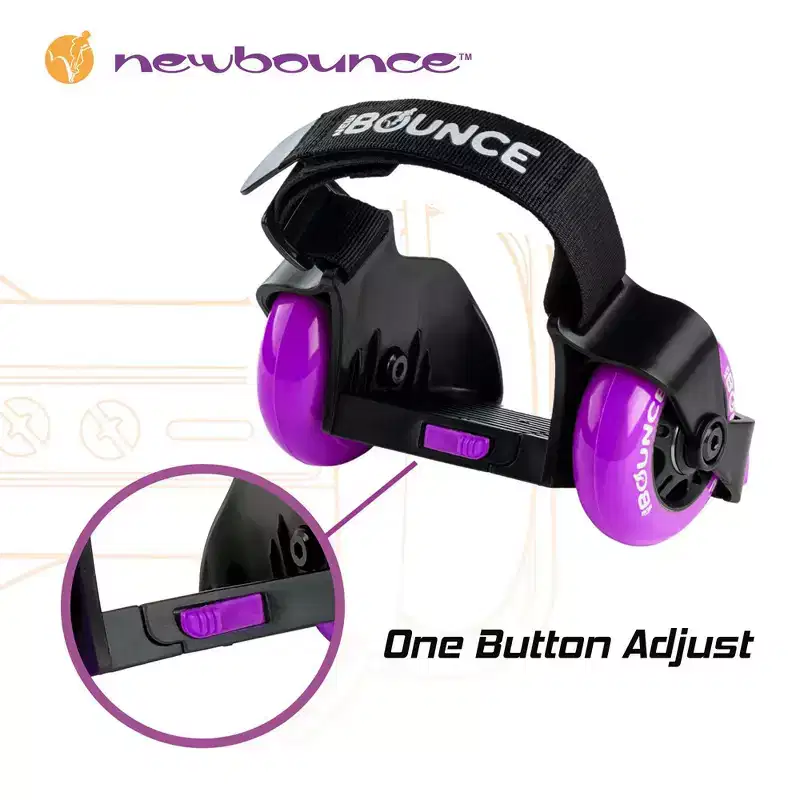 New Bounce Heel Wheel Skates - Jet Wheelies for Shoes - Adjustable One Size