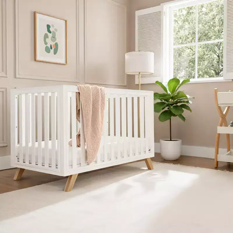 Comfy Cubs Baby Crib for 0 to 3 Years - Adjustable Mattress Height - 80 lbs Capacity Nursery Bed