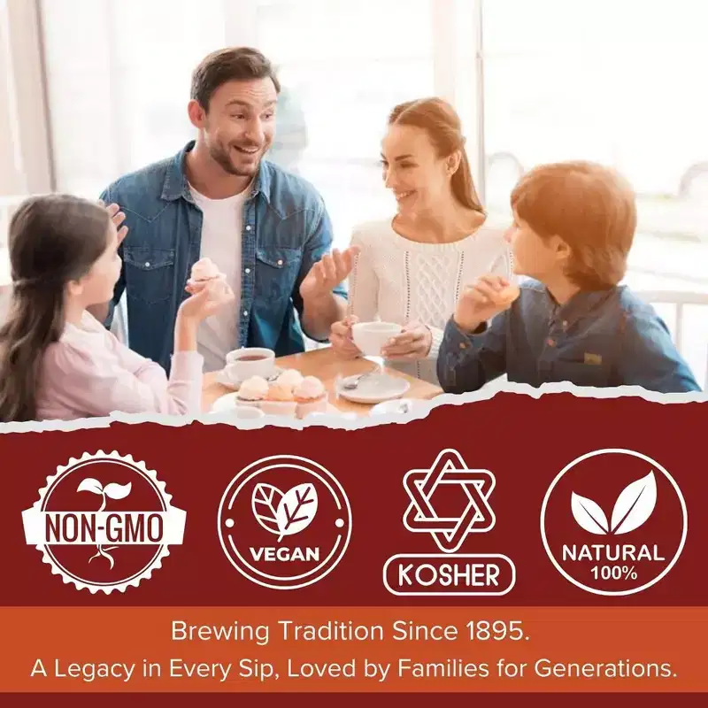 Postum Natural Coffee Substitute, Caffeine-Free, Made with Roasted Wheat Bran & Molasses, Kosher, Vegan, Non-GMO, Natural & Healthy - 42 oz