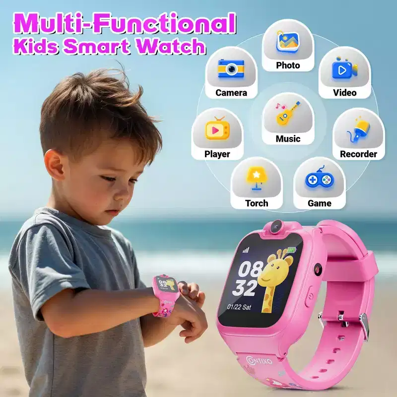 Contixo Kids Smartwatch with Camera, 1.54 HD Touch Screen, 16 Educational Games, Music, Video & Audio watch Toys For Boys & Girls Ages 3-12