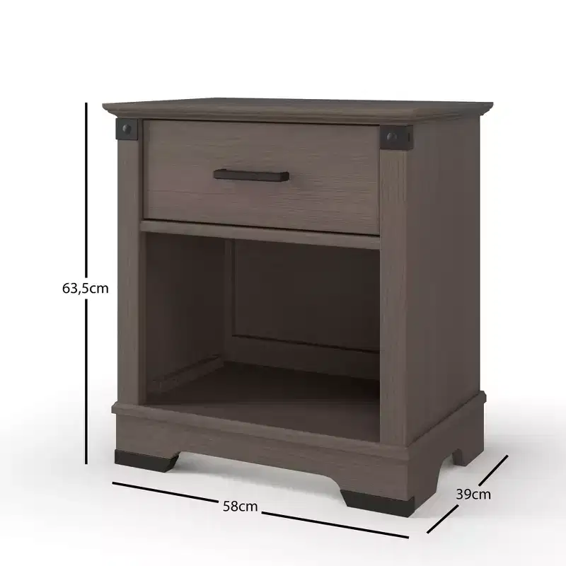 Child Craft Redmond 1 Drawer Nightstand for Nursery or Bedroom, Large Storage Drawer, Made of Sturdy Pinewood, Non-Toxic, Baby Safe Finish