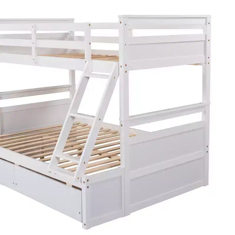 Twin Over Full Convertible Bunk Bed With 2 Storage Drawers
