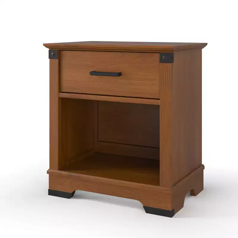Child Craft Redmond 1 Drawer Nightstand for Nursery or Bedroom, Large Storage Drawer, Made of Sturdy Pinewood, Non-Toxic, Baby Safe Finish