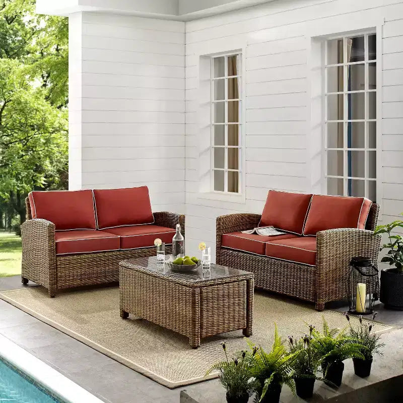 Bradenton 3pc Outdoor Wicker Seating Set - Crosley
