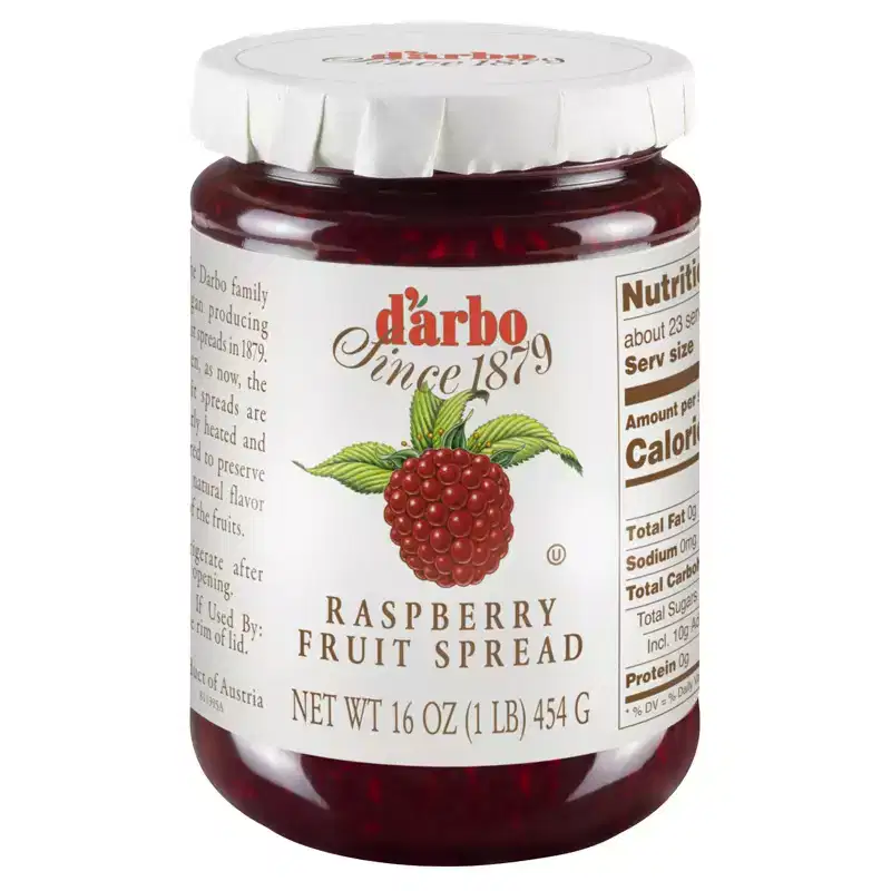 D'Arbo Trio Set All Natural Fruit Spreads - Apricot, Raspberry, and Strawberry - with Gold Stainless Steel Spreader Spoon (4-Pc Set)