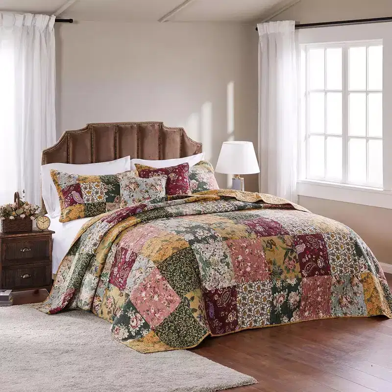 Greenland Home Fashion Antique Chic Bedspread Set 3-Piece, Multicolor