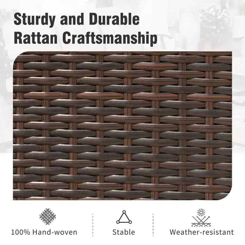 Captiva Designs 3pc Outdoor Patio Slatted Tabletop Square Dining Steel Table & Arm Chairs