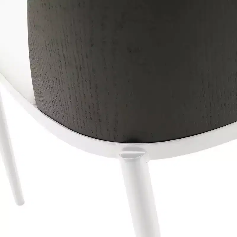 LeisureMod Tule Modern Dining Chair Set of 4 with PU Leather, Velvet, or Suede Seat and White Steel Frame  Kitchen, Dining Room, Home, Cafe, Seating