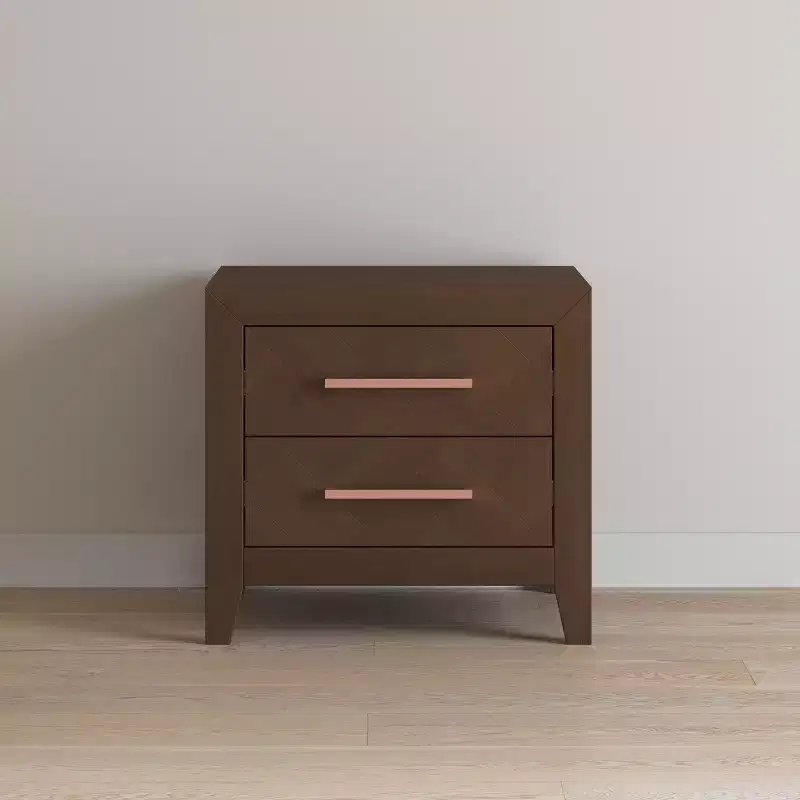 Child Craft Kieran 2 Drawer Nightstand for Nursery or Bedroom, Large Storage Drawers, Made of Sturdy Pinewood, Non-Toxic, Baby Safe Finish