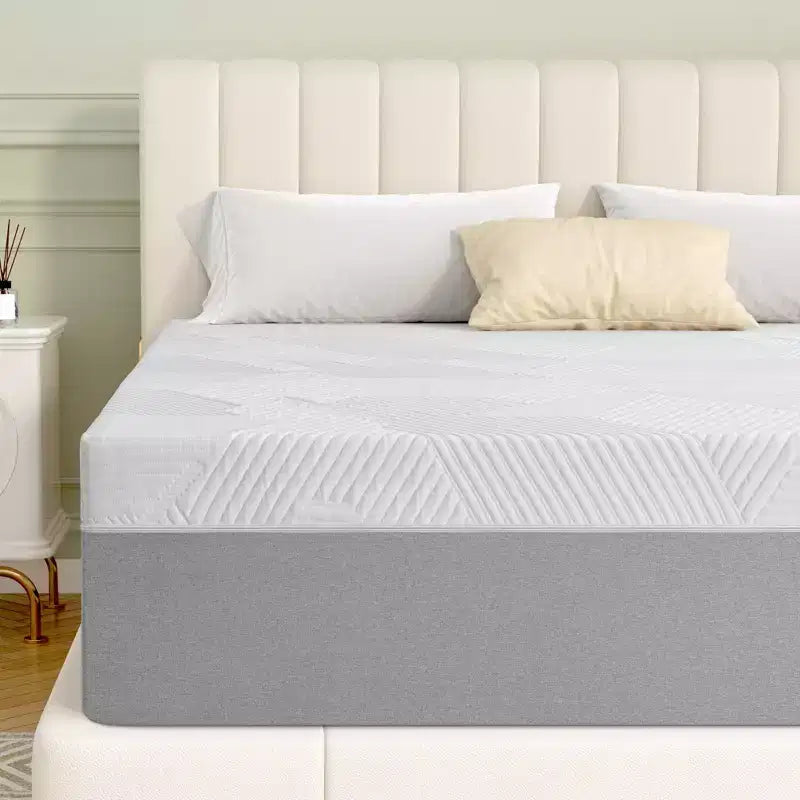 Wuleitex 10 inch comfortable memory foam mattress, three layers of breathable high-quality foam mattress, with removable cover