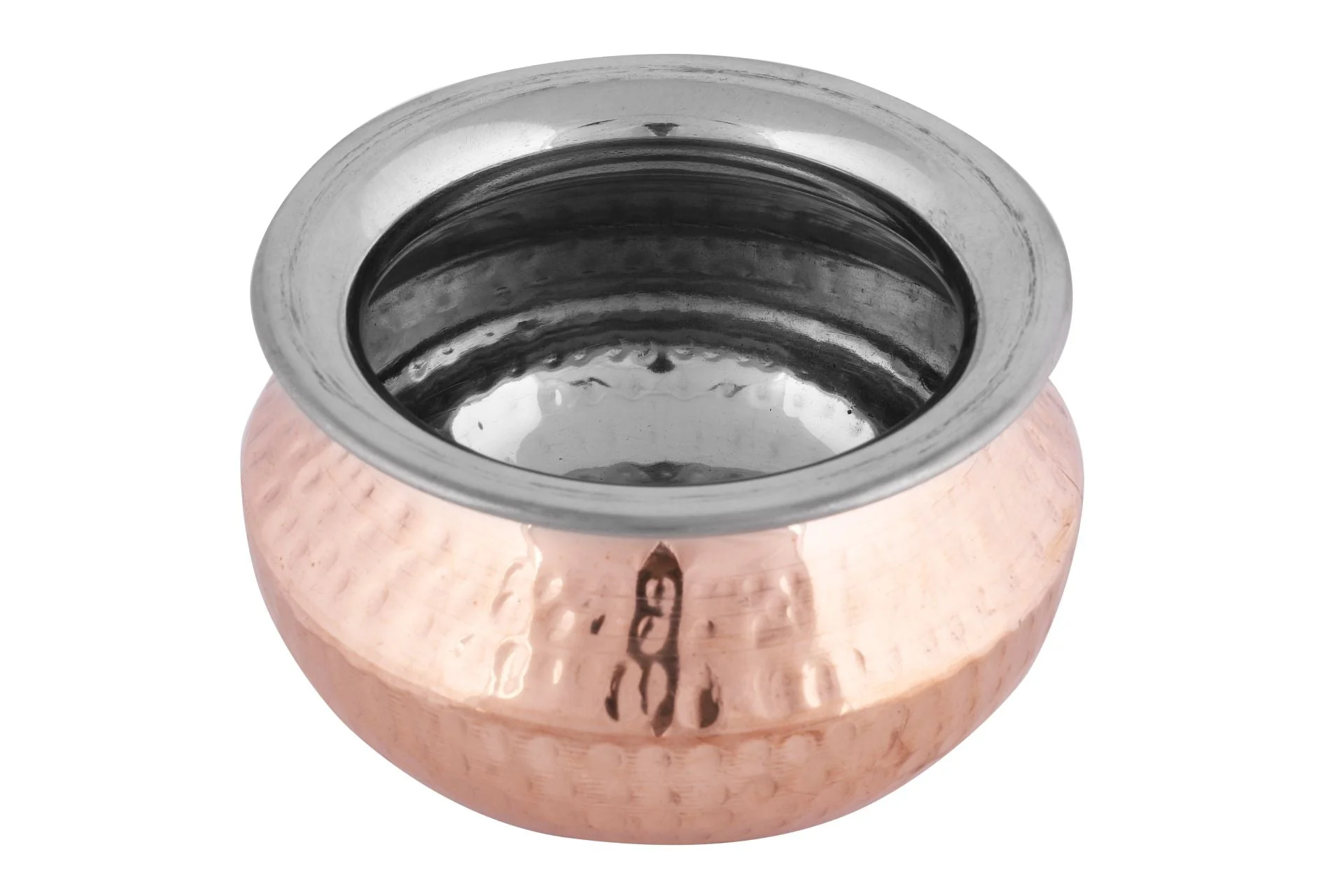 Copper Stainless Steel Hammered Handi #1, 415 ML, Serveware, D/W, 4