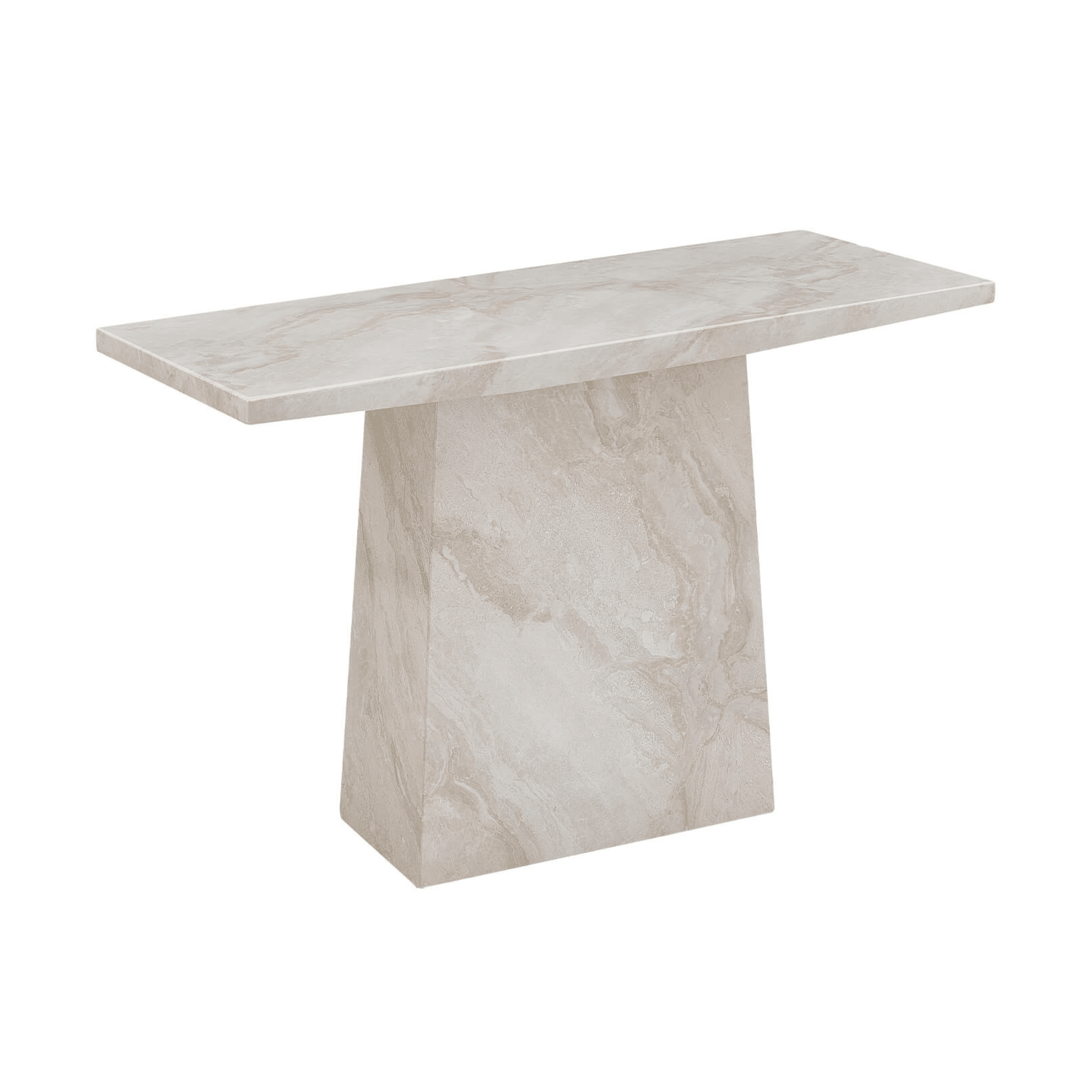 Taupe & Cream Marble Console Table