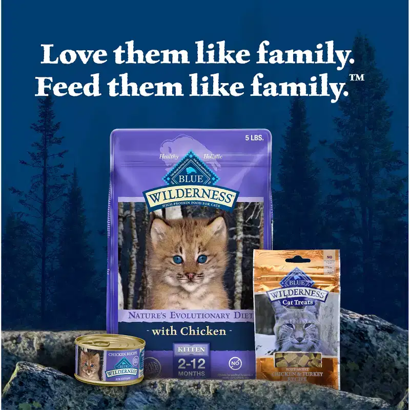 Blue Buffalo Wilderness High Protein Grain-Free Natural Kitten Pate Wet Cat Food Variety Pack with Chicken & Salmon - 3oz/6ct
