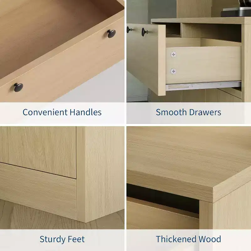 71 Tall Kitchen Pantry Storage Cabinet, Kitchen Hutch with Microwave Stand & Countertop, Large Food Pantry Cabinet with 2 Drawers and 8 Doors