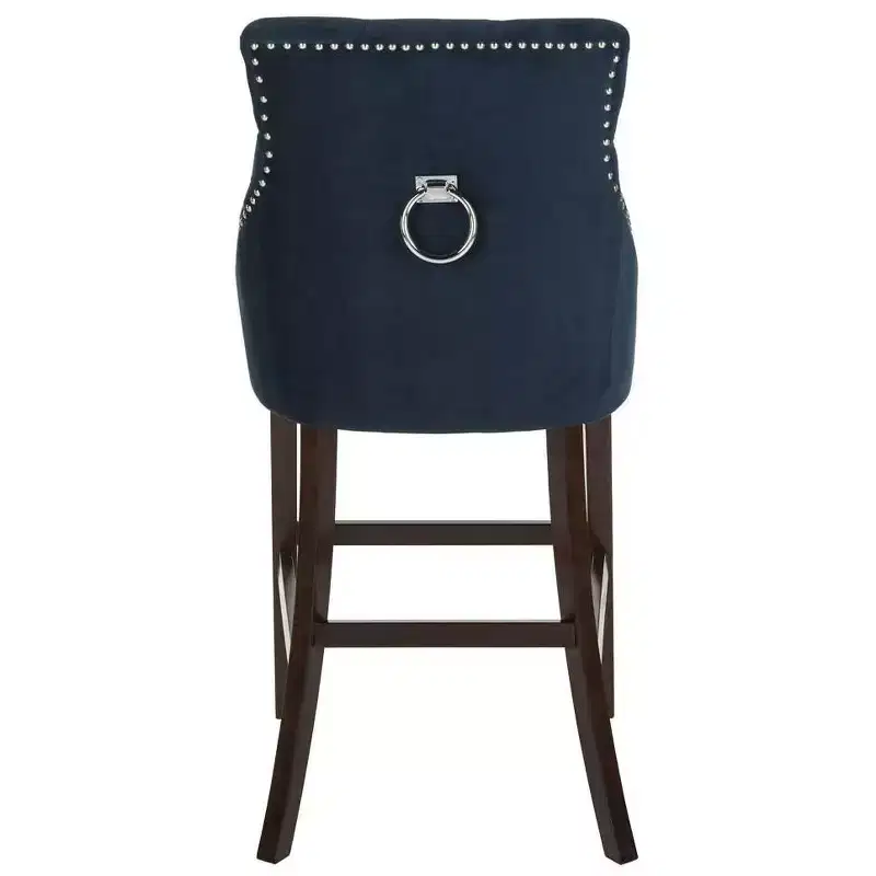 Tufted Wing Back Bar Stool