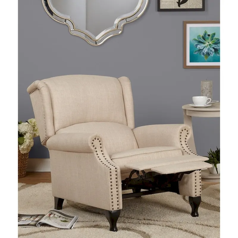 Upholstered Wing Recliner Chair