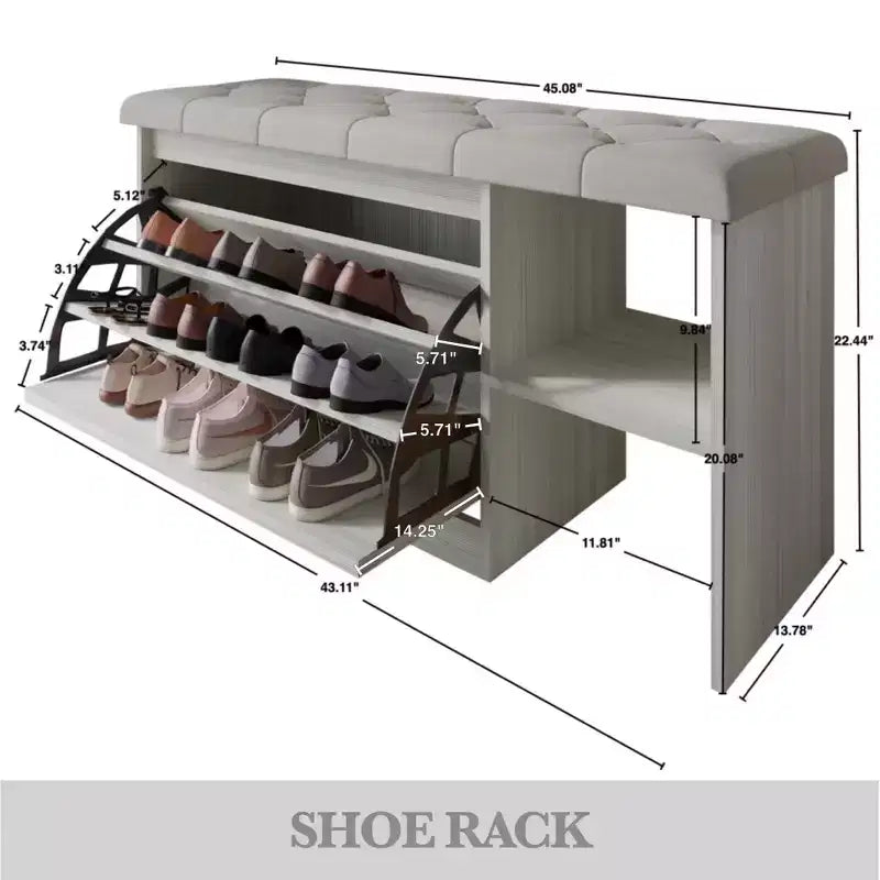 ChaletPosh Storage Shoes Bench