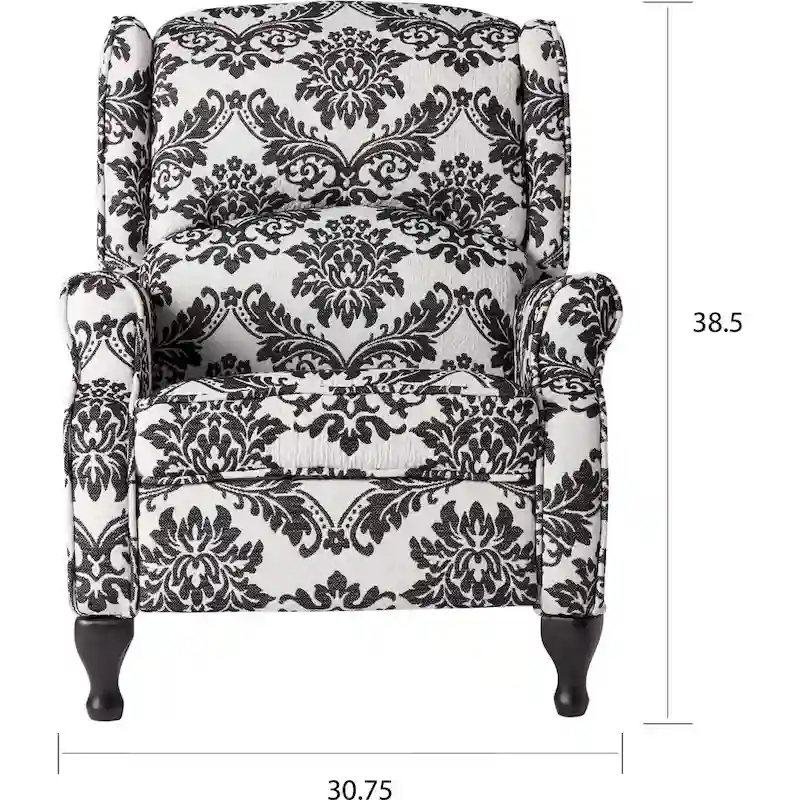 Upholstered Wing Recliner Chair