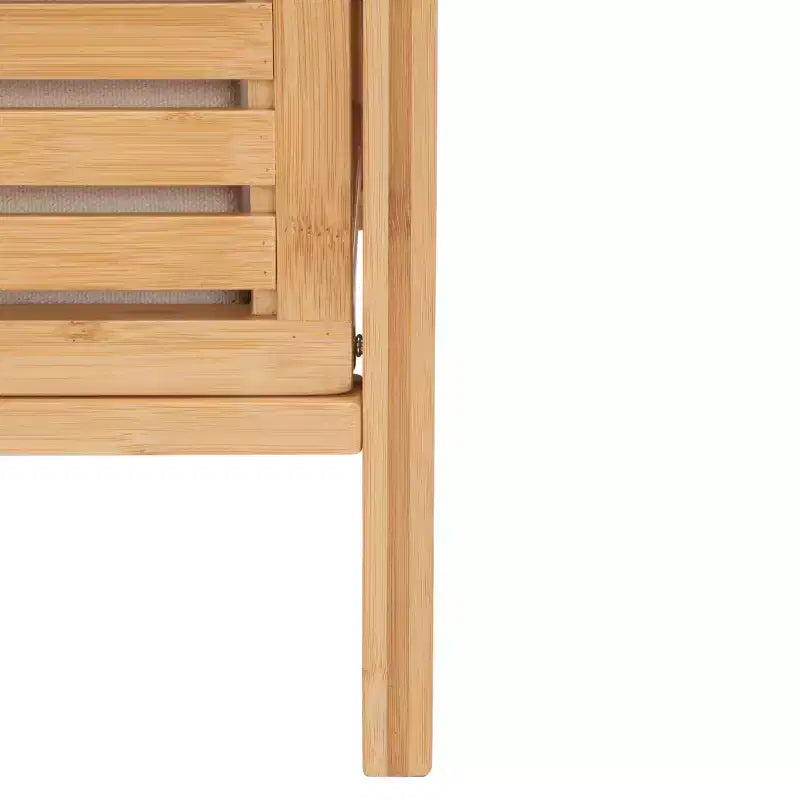 Bamboo Laundry Basket with Shelf - Natural/Beige