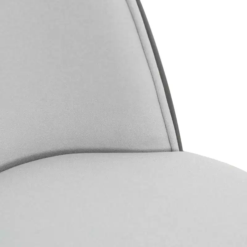 LeisureMod Tule Modern Dining Chair Set of 4 with PU Leather, Velvet, or Suede Seat and White Steel Frame  Kitchen, Dining Room, Home, Cafe, Seating