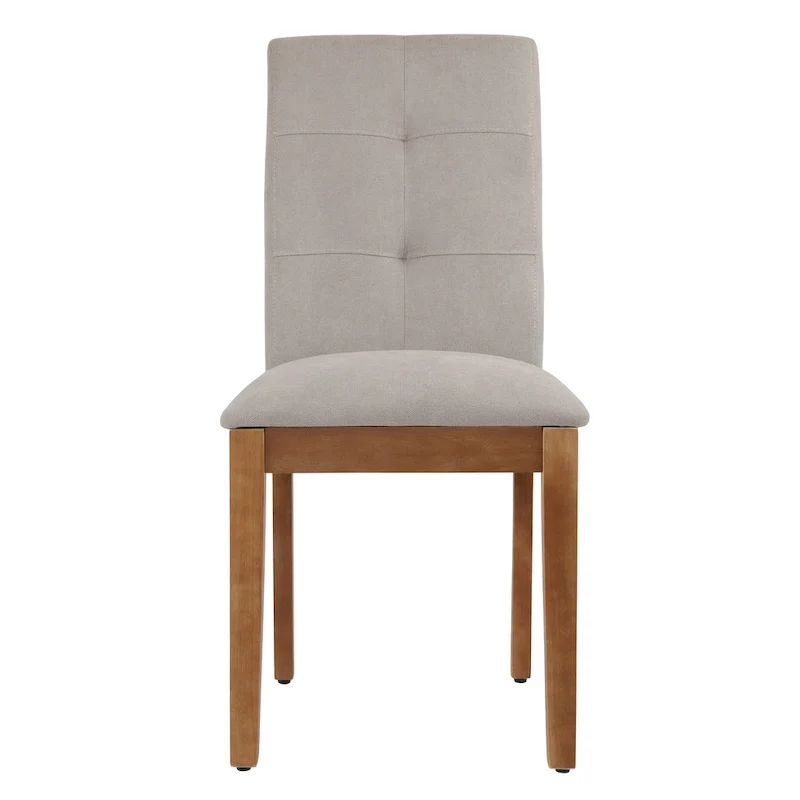 Upholstered Dining Chairs with Tufted High Back and Brushed Legs
