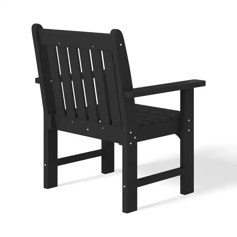 WestinTrends Malibu Outdoor Patio 3-Piece HDPE Adirondack Garden Chairs with Square Adirondack Side Table Set