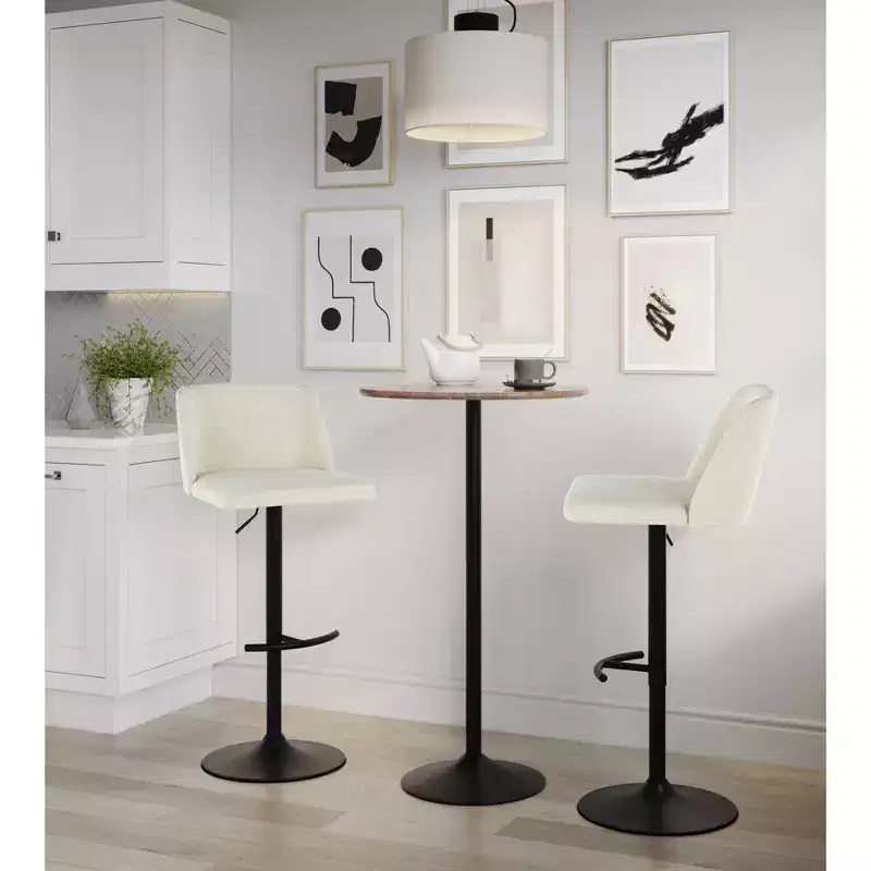 Adjustable Swivel Bar Stool