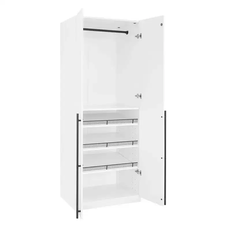 Lee 2 Door and 4 Shelf Wardrobe Closets
