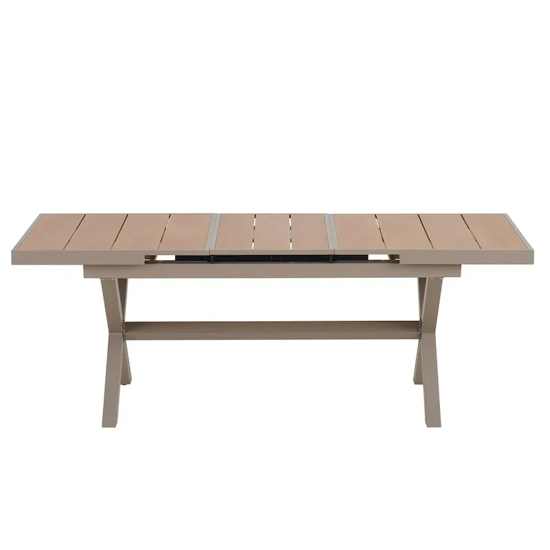7-Piece Outdoor Extendable Dining Set with Extendable Table and 6 Armrest Chair