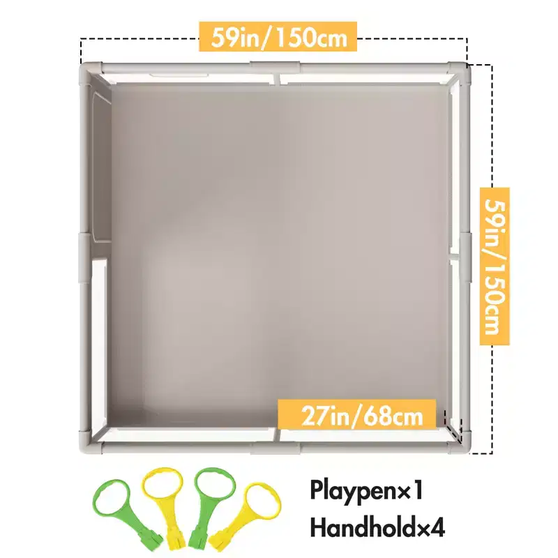 59x59in Baby Playpen Safe and Durable Activity Fence for Babies and Toddlers, Indoor & Outdoor Use, Perfect for Playtime and Learning