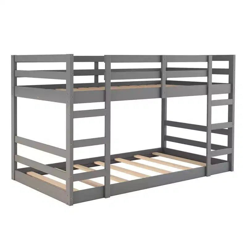 Whisen Full Over Full Bunk Bed with Ladder, Solid Construction