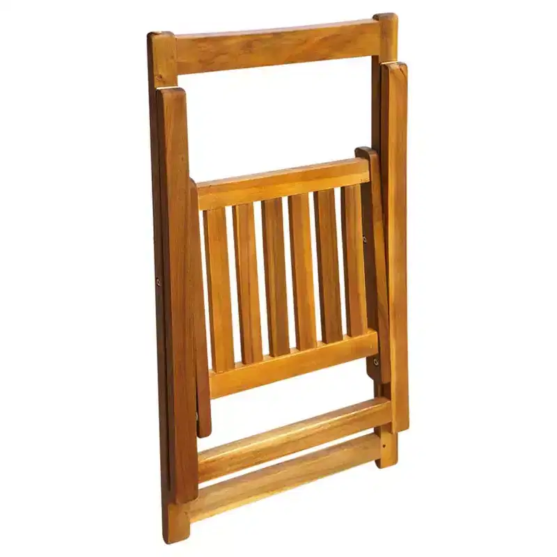 vidaXL Folding Garden Chairs Made from Solid Acacia Wood for Outdoors