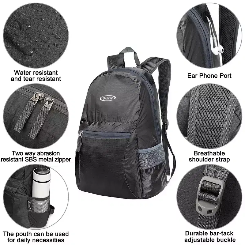 Narwey 20L Lightweight Packable Backpack Travel Hiking Daypack