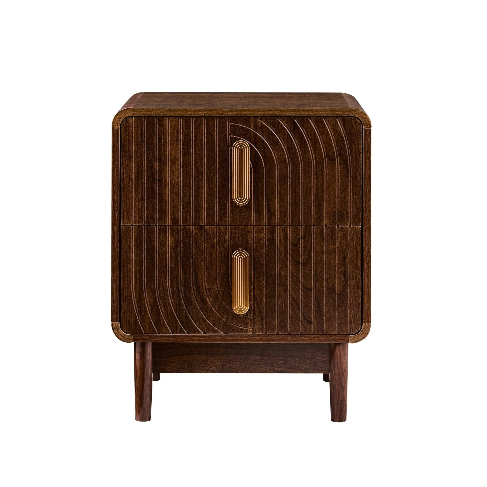 2 Drawer Bedside Table - Walnut
