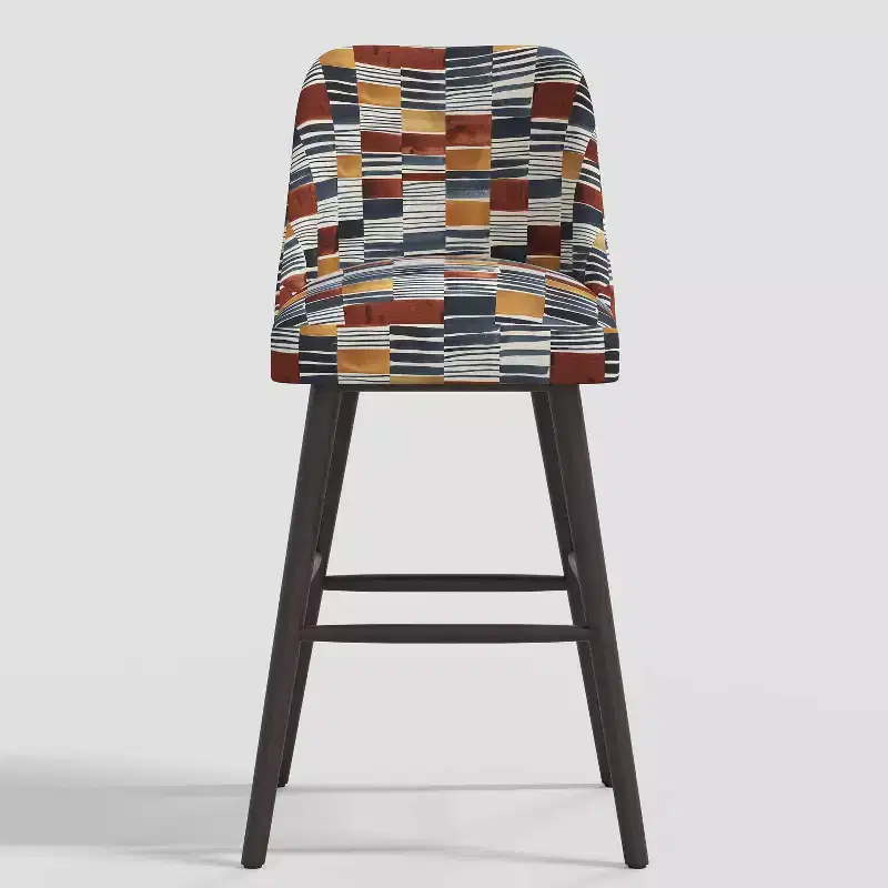31 Geller Modern Geometric Counter Height Barstool with Footrest - Threshold