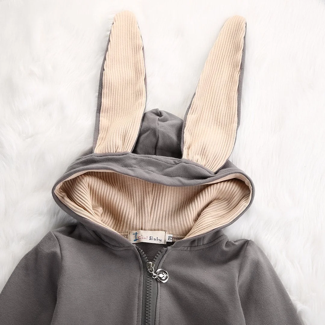 Baby Romper with Bunny Ear Hood