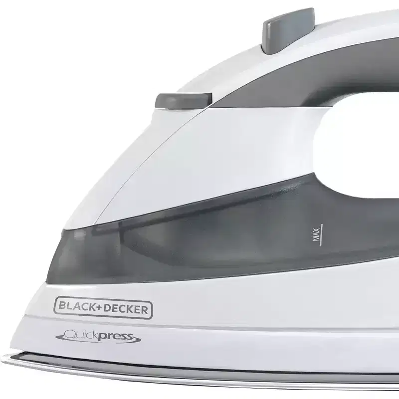 BLACK+DECKER Black & Decker F976 Quickpress Iron with Smart Steam Technology, White/Silver