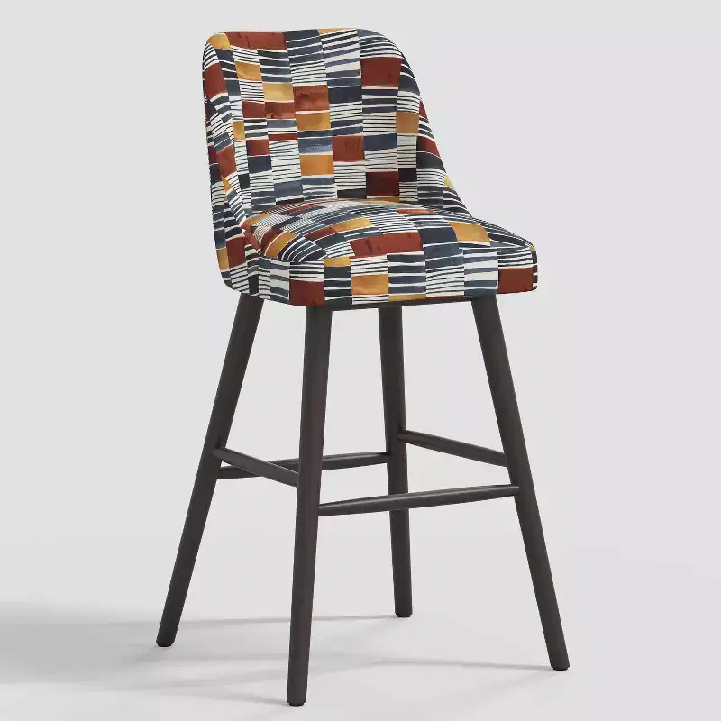 31 Geller Modern Geometric Counter Height Barstool with Footrest - Threshold