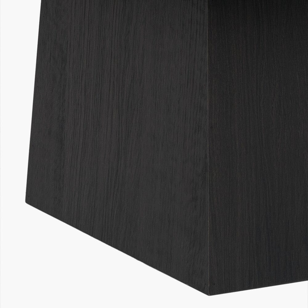 Dark Brown Wooden Coffee Table with Marble Effect Top