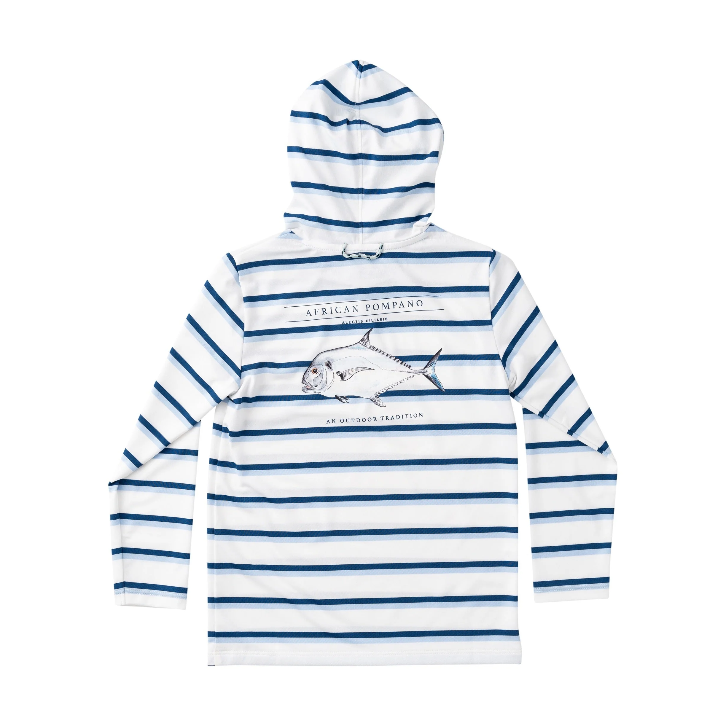 Kid's Pro Performance Hoodie T-shirt ¨C African Pompano Stripe Art