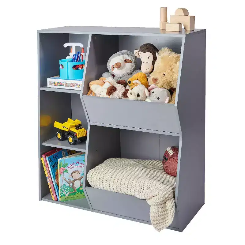 Badger Basket Side-by-Side Combo Bin Storage Unit Gray