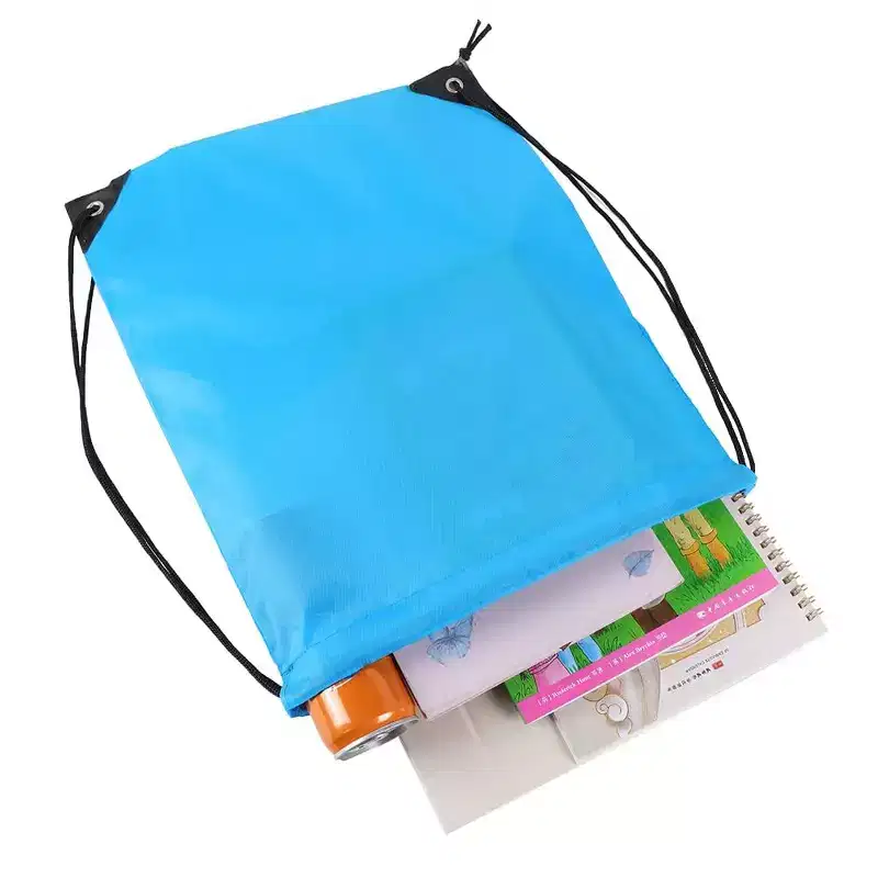 Narwey 20 Pcs Drawstring Backpack Bulk Draw String Bags Cinch Polyester Bag, Sky Blue