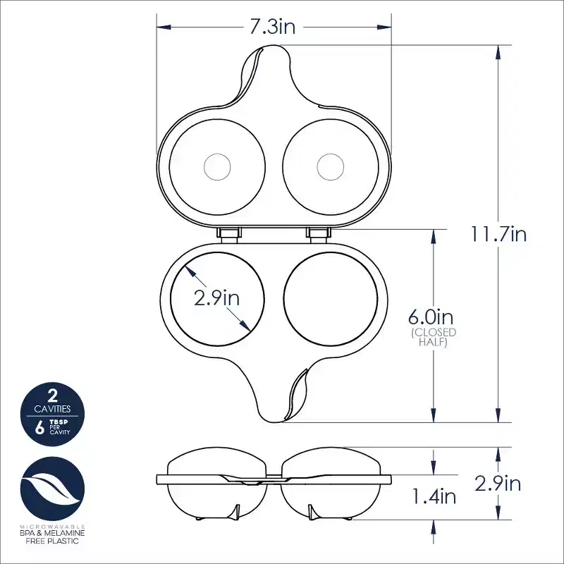 Nordic Ware 2 Cavity Egg Poacher