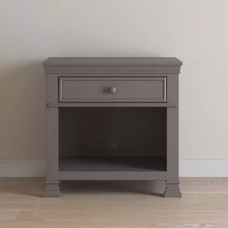Child Craft Westgate 1 Drawer Nightstand for Nursery or Bedroom, Plenty of Storage, Hand Detailed, Wire Brushed Non-Toxic Finish, Fully-Assembled