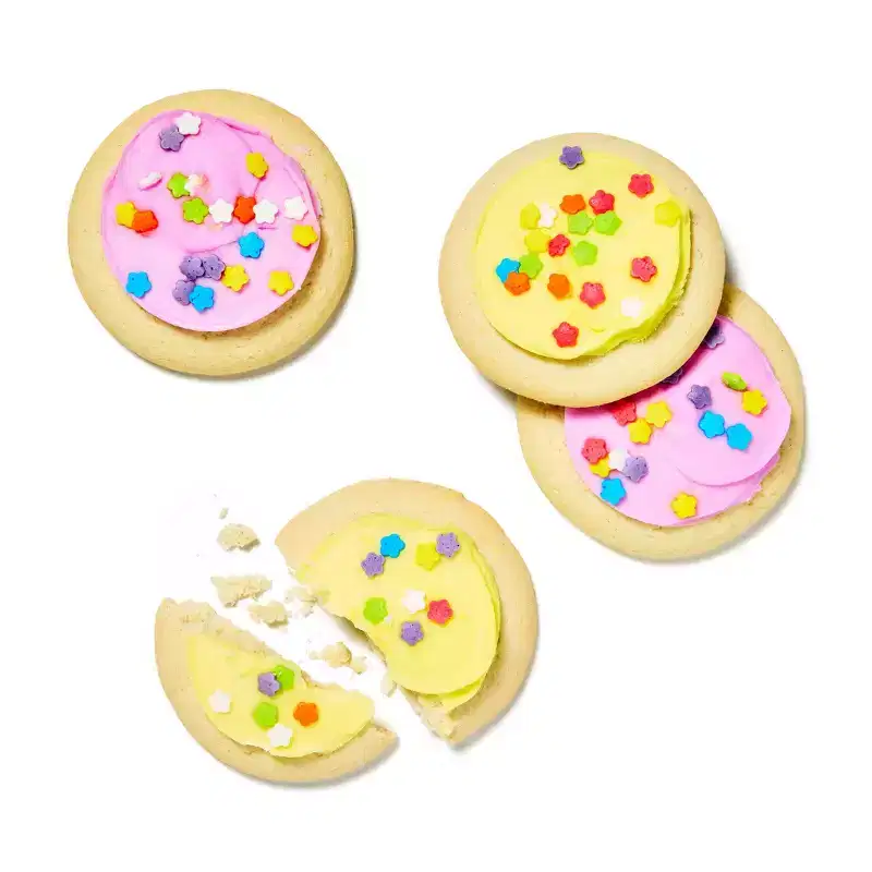 Spring Pink & Yellow Frosted Sugar Cookies - 13.5oz/10ct - Favorite Day™