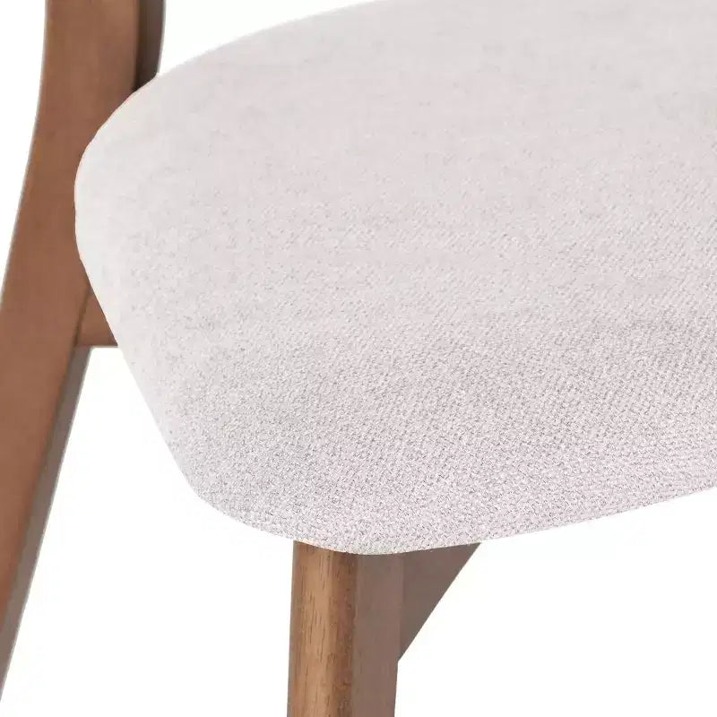 Set of 2 Mid-Century Modern Dining Chairs with Cushioned Seats