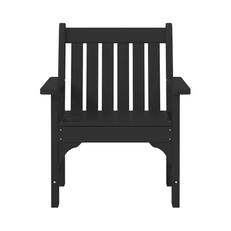 WestinTrends Malibu Outdoor Patio 3-Piece HDPE Adirondack Garden Chairs with Square Adirondack Side Table Set