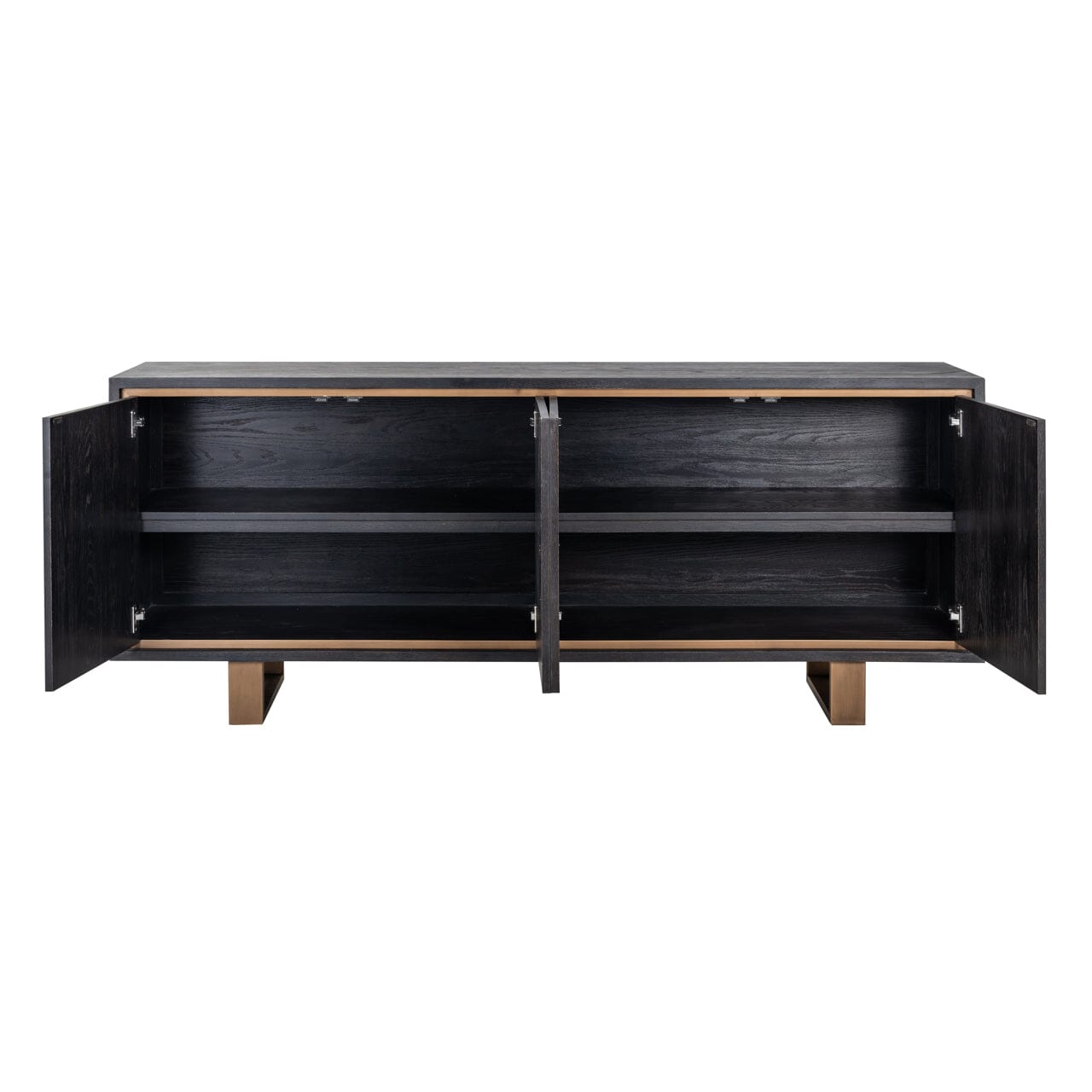 Black Sideboard with Brass Handles